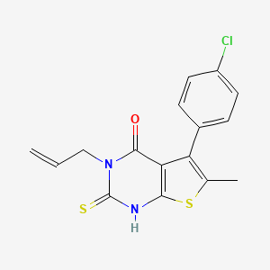 5-(4-chlorophenyl)-6-methyl-3-(prop-2-en-1-yl)-2-thioxo-2,3-dihydrothieno[2,3-d]pyrimidin-4(1H)-one