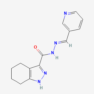 N'-[(E)-pyridin-3-ylmethylidene]-4,5,6,7-tetrahydro-1H-indazole-3-carbohydrazide