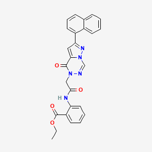 ethyl 2-({[2-(naphthalen-1-yl)-4-oxopyrazolo[1,5-d][1,2,4]triazin-5(4H)-yl]acetyl}amino)benzoate