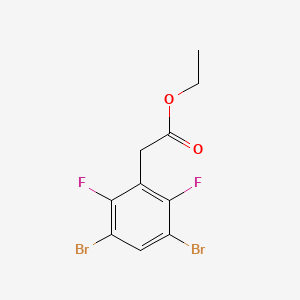 molecular formula C10H8Br2F2O2 B1409850 Ethyl 3,5-dibromo-2,6-difluorophenylacetate CAS No. 1803775-62-3