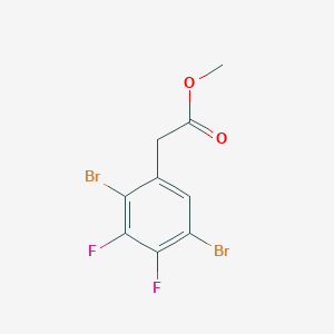 molecular formula C9H6Br2F2O2 B1409851 Methyl 2,5-dibromo-3,4-difluorophenylacetate CAS No. 1806306-02-4