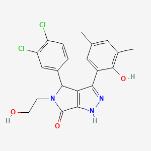 4-(3,4-dichlorophenyl)-3-(2-hydroxy-3,5-dimethylphenyl)-5-(2-hydroxyethyl)-4,5-dihydropyrrolo[3,4-c]pyrazol-6(2H)-one