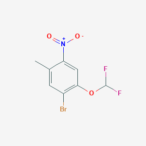 molecular formula C8H6BrF2NO3 B1409854 5-Bromo-4-difluoromethoxy-2-nitrotoluene CAS No. 1807244-66-1