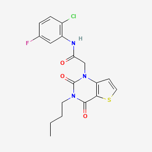 molecular formula C18H17ClFN3O3S B14098558 2-(3-butyl-2,4-dioxo-3,4-dihydrothieno[3,2-d]pyrimidin-1(2H)-yl)-N-(2-chloro-5-fluorophenyl)acetamide 