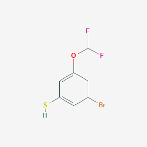 molecular formula C7H5BrF2OS B1409856 3-Bromo-5-(difluoromethoxy)thiophenol CAS No. 1807116-70-6
