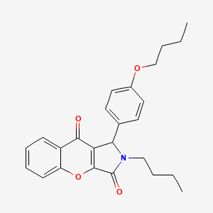 1-(4-Butoxyphenyl)-2-butyl-1,2-dihydrochromeno[2,3-c]pyrrole-3,9-dione