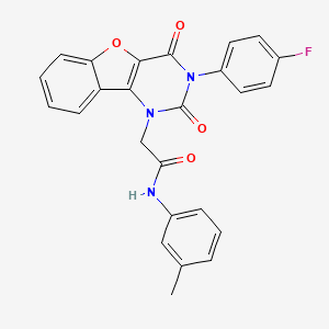 2-(3-(4-fluorophenyl)-2,4-dioxo-3,4-dihydrobenzofuro[3,2-d]pyrimidin-1(2H)-yl)-N-(m-tolyl)acetamide