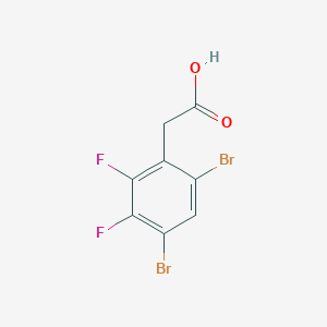 molecular formula C8H4Br2F2O2 B1409861 4,6-Dibromo-2,3-difluorophenylacetic acid CAS No. 1806294-17-6