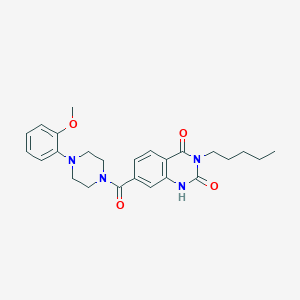 7-(4-(2-methoxyphenyl)piperazine-1-carbonyl)-3-pentylquinazoline-2,4(1H,3H)-dione