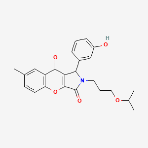 1-(3-Hydroxyphenyl)-7-methyl-2-[3-(propan-2-yloxy)propyl]-1,2-dihydrochromeno[2,3-c]pyrrole-3,9-dione