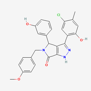 3-(5-chloro-2-hydroxy-4-methylphenyl)-4-(3-hydroxyphenyl)-5-(4-methoxybenzyl)-4,5-dihydropyrrolo[3,4-c]pyrazol-6(2H)-one