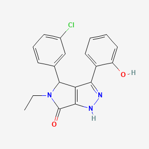 4-(3-chlorophenyl)-5-ethyl-3-(2-hydroxyphenyl)-4,5-dihydropyrrolo[3,4-c]pyrazol-6(1H)-one