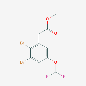 molecular formula C10H8Br2F2O3 B1409867 Methyl 2,3-dibromo-5-(difluoromethoxy)phenylacetate CAS No. 1807180-38-6