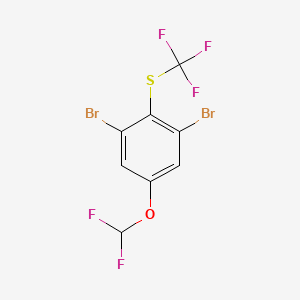 1,3-Dibromo-5-difluoromethoxy-2-(trifluoromethylthio)benzene