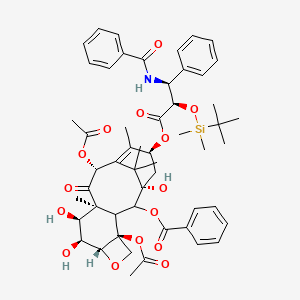 molecular formula C53H65NO15Si B14098717 [(1S,2S,4S,7R,8S,9S,10S,12R,15S)-4,12-diacetyloxy-15-[(2R,3S)-3-benzamido-2-[tert-butyl(dimethyl)silyl]oxy-3-phenylpropanoyl]oxy-1,8,9-trihydroxy-10,14,17,17-tetramethyl-11-oxo-6-oxatetracyclo[11.3.1.03,10.04,7]heptadec-13-en-2-yl] benzoate 