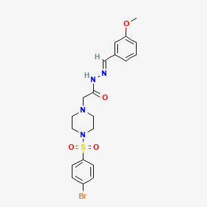 2-{4-[(4-bromophenyl)sulfonyl]piperazin-1-yl}-N'-[(E)-(3-methoxyphenyl)methylidene]acetohydrazide