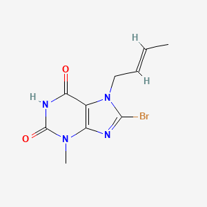 molecular formula C10H11BrN4O2 B14098730 8-bromo-7-[(2E)-but-2-en-1-yl]-3-methyl-3,7-dihydro-1H-purine-2,6-dione 