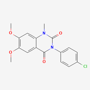 molecular formula C17H15ClN2O4 B14098739 3-(4-chlorophenyl)-6,7-dimethoxy-1-methylquinazoline-2,4(1H,3H)-dione 