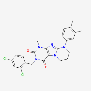 3-(2,4-dichlorobenzyl)-9-(3,4-dimethylphenyl)-1-methyl-6,7,8,9-tetrahydropyrimido[2,1-f]purine-2,4(1H,3H)-dione