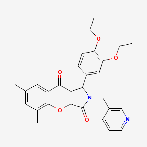 1-(3,4-Diethoxyphenyl)-5,7-dimethyl-2-(pyridin-3-ylmethyl)-1,2-dihydrochromeno[2,3-c]pyrrole-3,9-dione