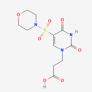 3-(5-(morpholinosulfonyl)-2,4-dioxo-3,4-dihydropyrimidin-1(2H)-yl)propanoic acid