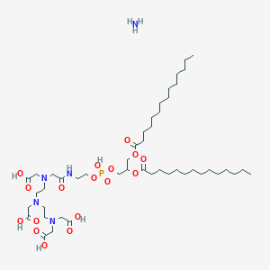 molecular formula C47H90N5O17P B14098799 1,2-dimyristoyl-sn-glycero-3-phosphoethanolamine-N-diethylenetriaminepentaacetic acid (ammonium salt) 