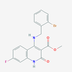 Methyl 4-((2-bromobenzyl)amino)-7-fluoro-2-oxo-1,2-dihydroquinoline-3-carboxylate