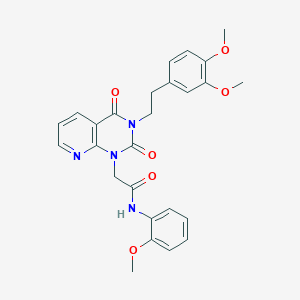 2-{3-[2-(3,4-dimethoxyphenyl)ethyl]-2,4-dioxo-1H,2H,3H,4H-pyrido[2,3-d]pyrimidin-1-yl}-N-(2-methoxyphenyl)acetamide