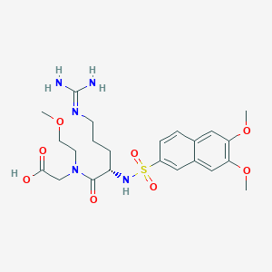 N-(N(sup 2)-((6,7-Dimethoxy-2-naphthalenyl)sulfonyl)-L-arginyl)-N-(2-methoxyethyl)glycine