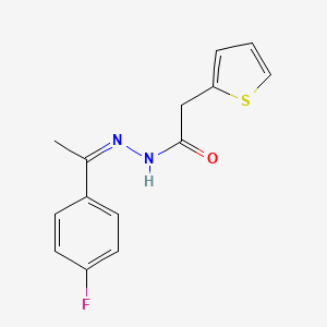 molecular formula C14H13FN2OS B14098852 N'-[(1Z)-1-(4-fluorophenyl)ethylidene]-2-(thiophen-2-yl)acetohydrazide 