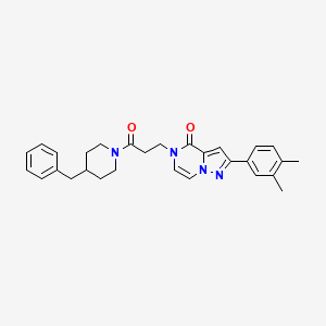 5-[3-(4-benzylpiperidin-1-yl)-3-oxopropyl]-2-(3,4-dimethylphenyl)pyrazolo[1,5-a]pyrazin-4(5H)-one