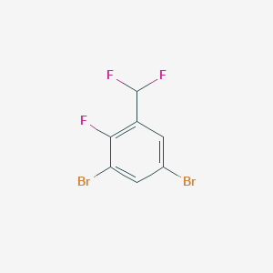 molecular formula C7H3Br2F3 B1409886 3,5-Dibromo-2-fluorobenzodifluoride CAS No. 1803776-87-5