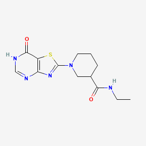 N-ethyl-1-(7-oxo-6,7-dihydro[1,3]thiazolo[4,5-d]pyrimidin-2-yl)piperidine-3-carboxamide