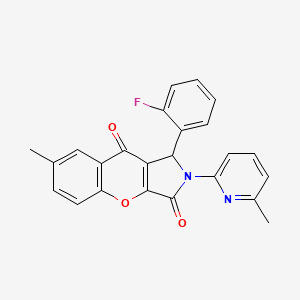 1-(2-Fluorophenyl)-7-methyl-2-(6-methylpyridin-2-yl)-1,2-dihydrochromeno[2,3-c]pyrrole-3,9-dione