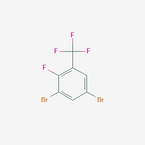 molecular formula C7H2Br2F4 B1409889 3,5-二溴-2-氟苯三氟化物 CAS No. 1806353-73-0