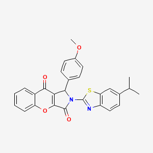 1-(4-Methoxyphenyl)-2-[6-(propan-2-yl)-1,3-benzothiazol-2-yl]-1,2-dihydrochromeno[2,3-c]pyrrole-3,9-dione