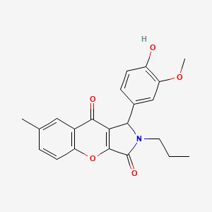 1-(4-Hydroxy-3-methoxyphenyl)-7-methyl-2-propyl-1,2-dihydrochromeno[2,3-c]pyrrole-3,9-dione