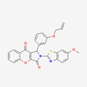 2-(6-Methoxy-1,3-benzothiazol-2-yl)-1-[3-(prop-2-en-1-yloxy)phenyl]-1,2-dihydrochromeno[2,3-c]pyrrole-3,9-dione