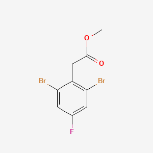 molecular formula C9H7Br2FO2 B1409892 Methyl 2,6-dibromo-4-fluorophenylacetate CAS No. 1807182-43-9