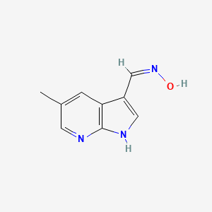 molecular formula C9H9N3O B14098921 (NZ)-N-[(5-methyl-1H-pyrrolo[2,3-b]pyridin-3-yl)methylidene]hydroxylamine 