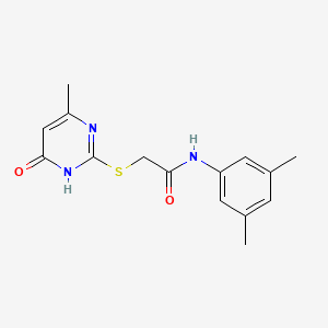 molecular formula C15H17N3O2S B14098922 N-(3,5-dimethylphenyl)-2-[(4-hydroxy-6-methylpyrimidin-2-yl)sulfanyl]acetamide 