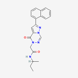 molecular formula C21H21N5O2 B14098937 N-(butan-2-yl)-2-[2-(naphthalen-1-yl)-4-oxopyrazolo[1,5-d][1,2,4]triazin-5(4H)-yl]acetamide 