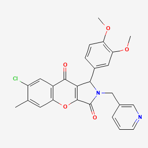 7-Chloro-1-(3,4-dimethoxyphenyl)-6-methyl-2-(pyridin-3-ylmethyl)-1,2-dihydrochromeno[2,3-c]pyrrole-3,9-dione