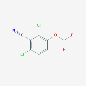 molecular formula C8H3Cl2F2NO B1409895 2,6-Dichloro-3-(difluoromethoxy)benzonitrile CAS No. 1807036-31-2