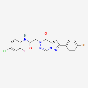 2-[2-(4-bromophenyl)-4-oxopyrazolo[1,5-d][1,2,4]triazin-5(4H)-yl]-N-(4-chloro-2-fluorophenyl)acetamide