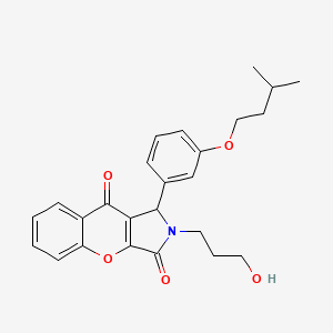 2-(3-Hydroxypropyl)-1-[3-(3-methylbutoxy)phenyl]-1,2-dihydrochromeno[2,3-c]pyrrole-3,9-dione