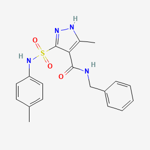 N-benzyl-3-methyl-5-(N-(p-tolyl)sulfamoyl)-1H-pyrazole-4-carboxamide