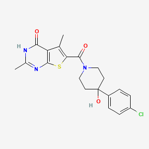 [4-(4-Chlorophenyl)-4-hydroxypiperidin-1-yl](4-hydroxy-2,5-dimethylthieno[2,3-d]pyrimidin-6-yl)methanone