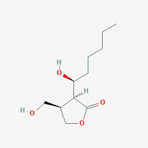 molecular formula C11H20O4 B14099010 (3S,4R)-3-[(1S)-1-Hydroxyhexyl]-4-(hydroxymethyl)oxolan-2-one 