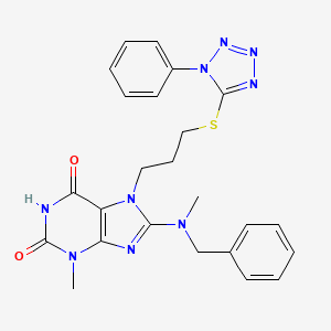 8-[Benzyl(methyl)amino]-3-methyl-7-[3-(1-phenyltetrazol-5-yl)sulfanylpropyl]purine-2,6-dione